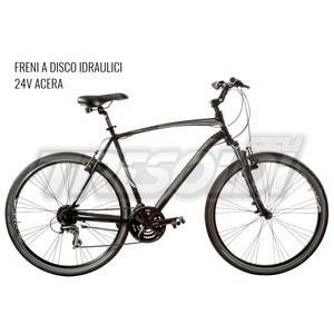 TRS HYB ZEFIRO U 28\" - ACERA 24V - DISK IDR. ML - NERO/OPACO