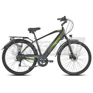 TORPADO E-BIKE CITY APOLLO 245 U 28\" - ALL. 5LV - DISK IDR. AMM - NERO/ANTR/VERDE - M/50